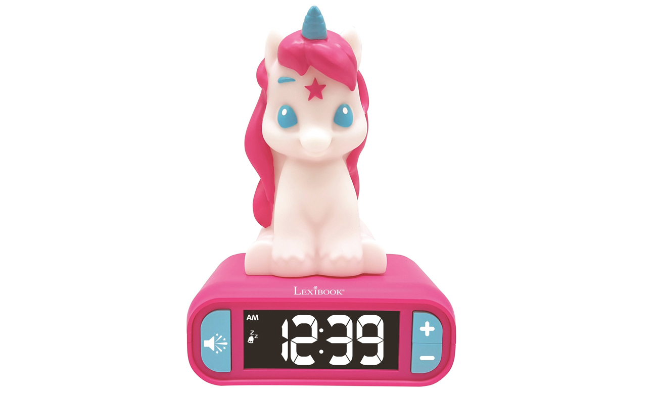 Lexibook Budzik z nocnym światłem i dźwiękami 3D Unicorn
