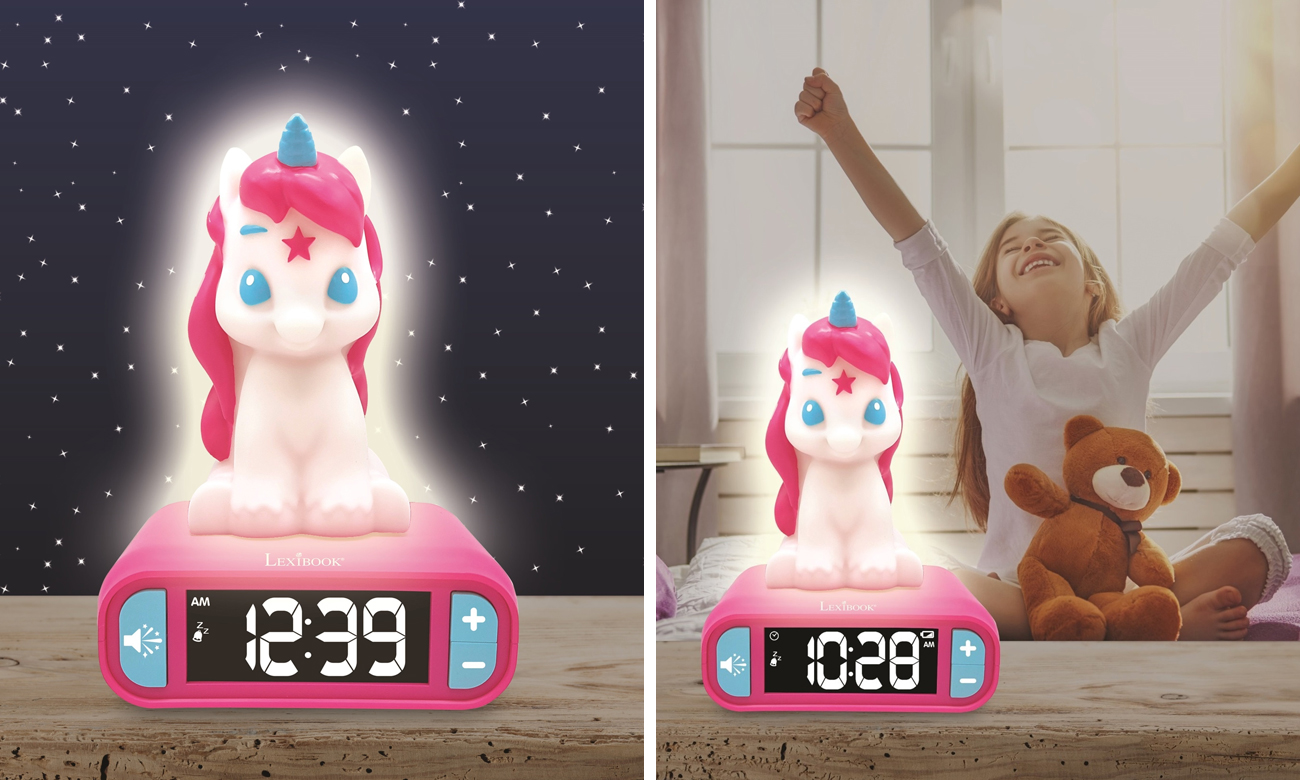lampka nocna i budzik dla dziecka