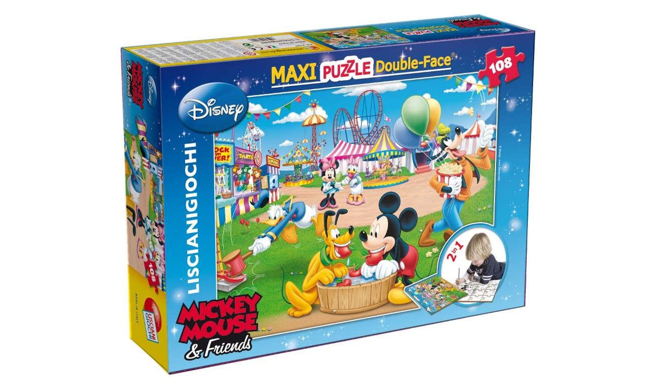 Lisciani Giochi Disney dwustronne Maxi 108 el. Myszka Mickey v2 304-37247