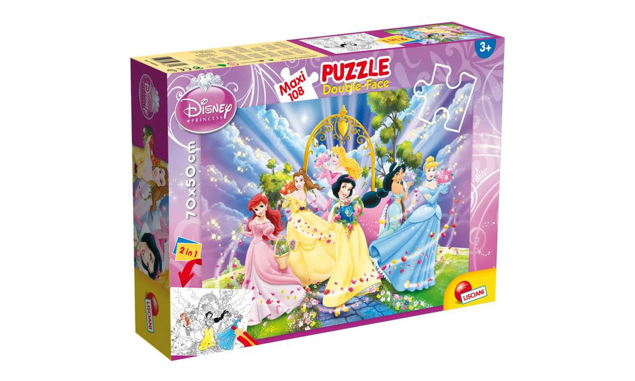 Lisciani Giochi Disney Dwustronne Maxi 108 El Ksieżniczki Puzzle Dla Dzieci Sklep 