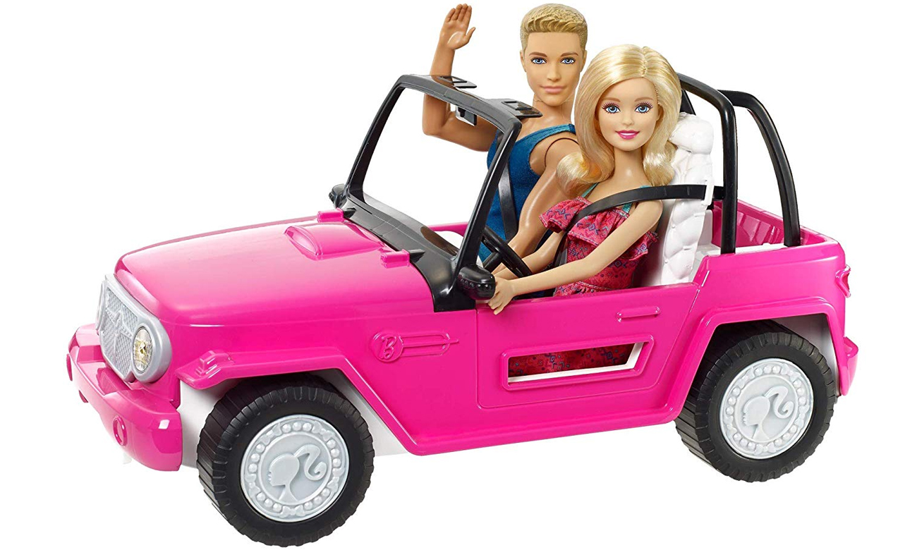 Mattel Barbie Plażowy samochód terenowy + Barbie i Ken