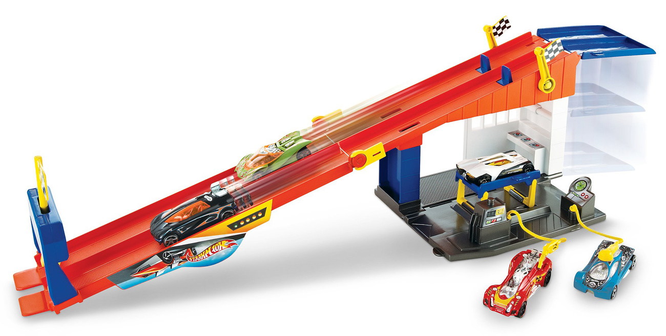 Mattel Hot Wheels Wyścigowy warsztat z torem