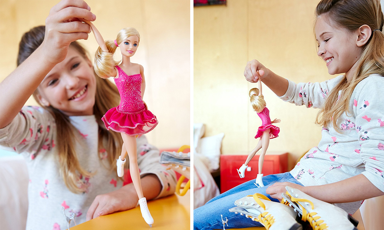 lalka barbie łyzwiarka