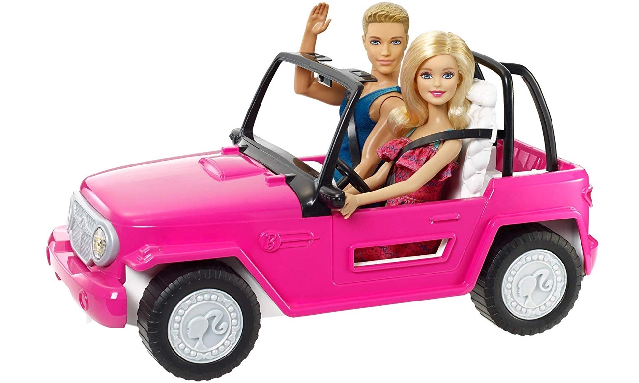 Barbie Domek dla Lalek światła dźwięki+ Jeep Barbie i Ken