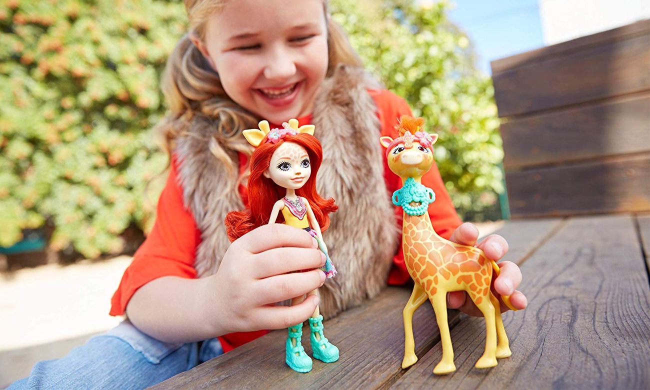 Mattel Enchantimals Lalka z dużym zwierzątkiem Żyrafa