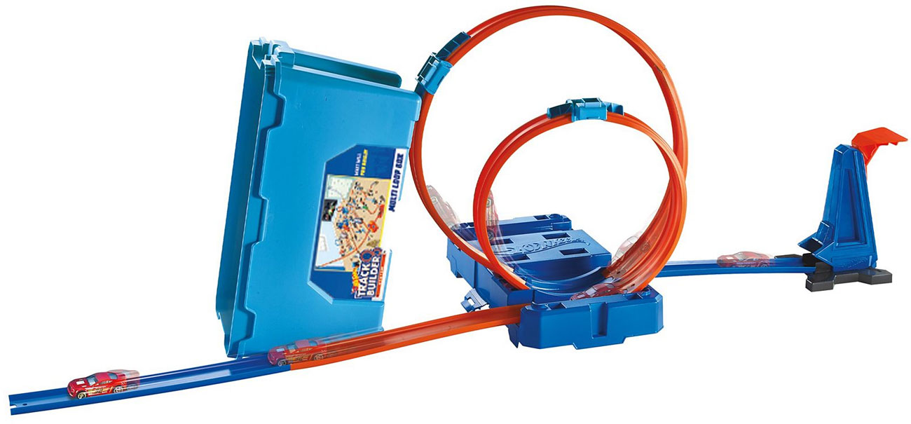 hot wheels truck buider Zestaw Kaskaderskie pętle niebieskie FLK90