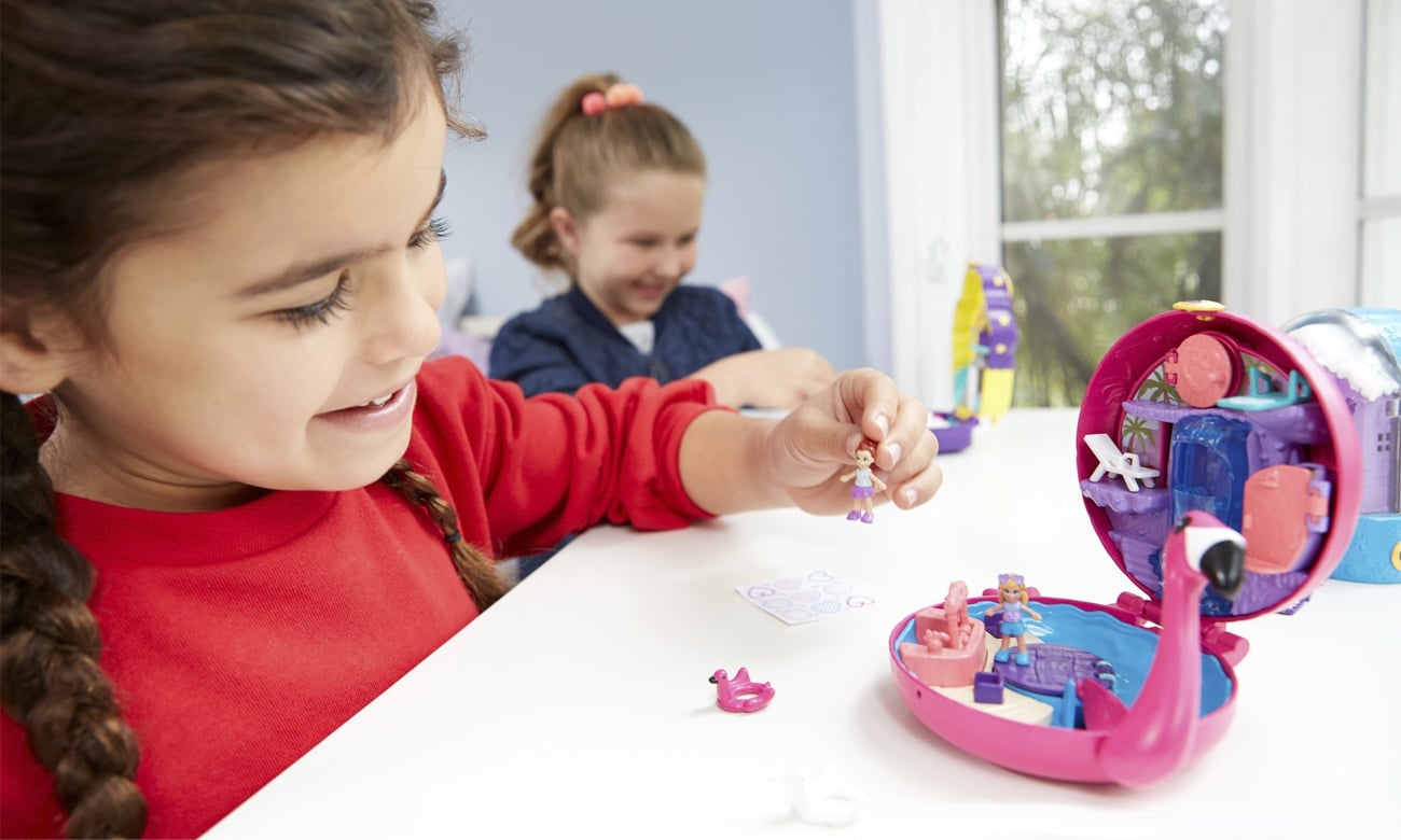 Mattel Polly Pocket Zestaw kompaktowy Flamingo