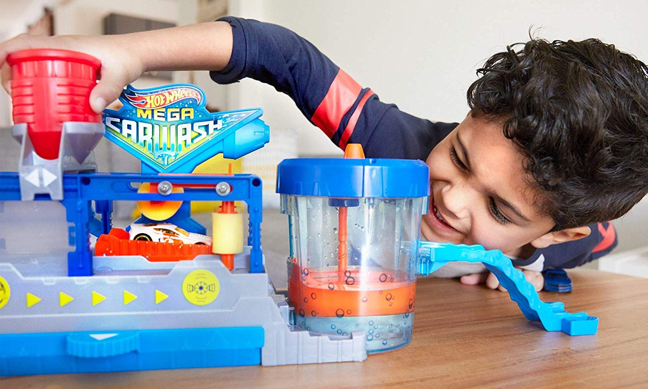 hot wheels myja samochodowa z wodą