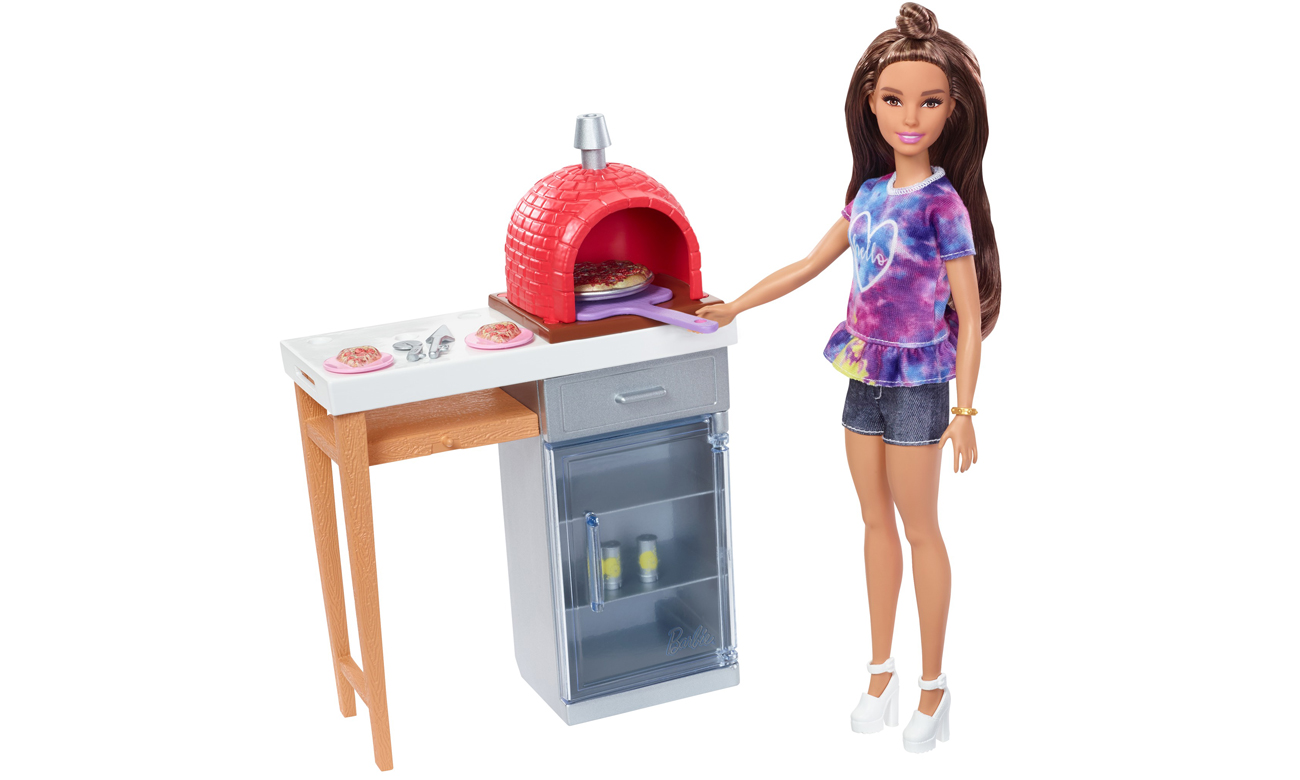 Mattel Barbie Mebelki ogrodowe Zestaw do pizzy