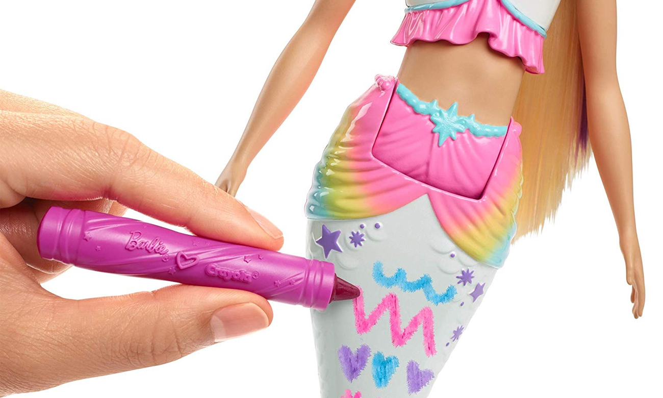 barbie syrenka z ogonem do malowania