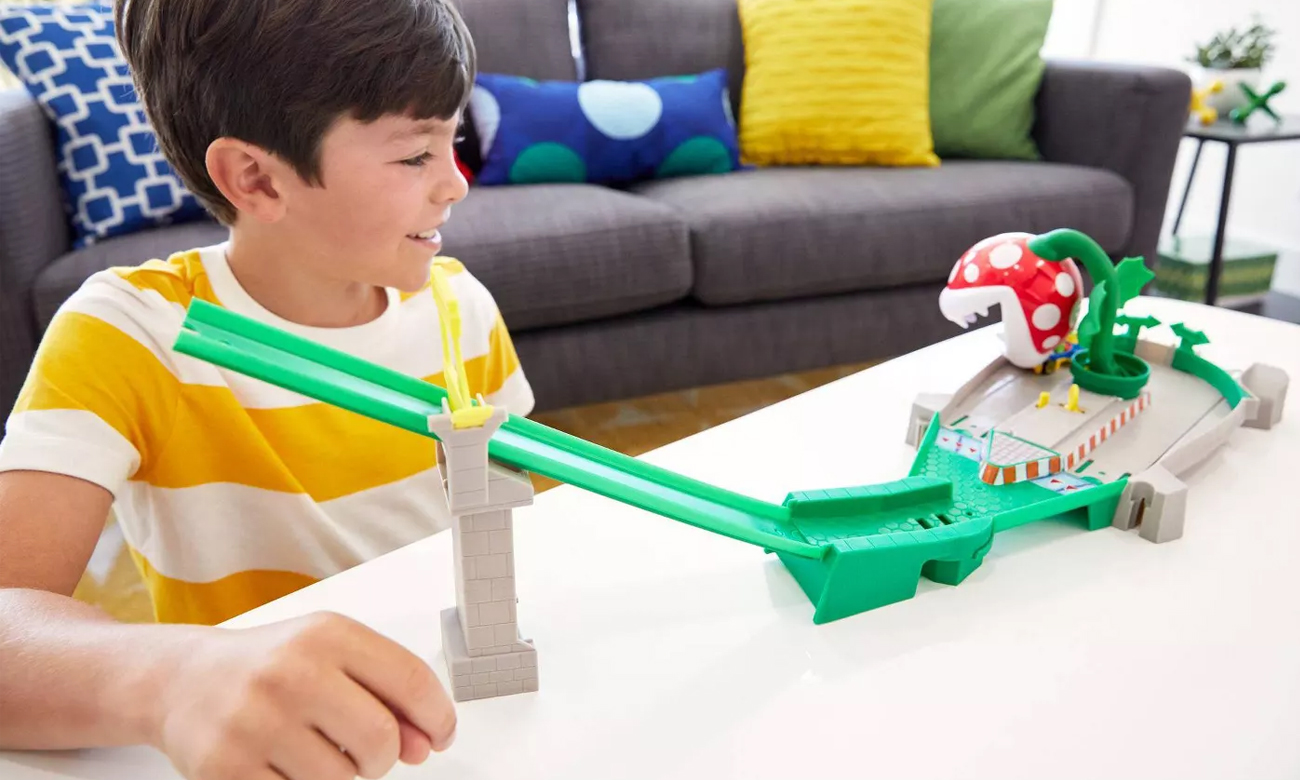 Hot Wheels Mario Kart Starcie z wrogiem Piranha Plant Pojazdy, tory i