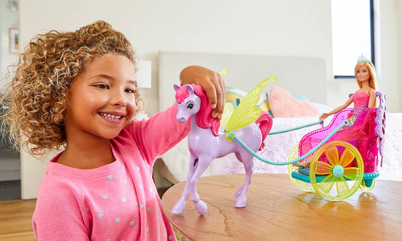 Mattel Barbie Rydwan i pegaz + Lalka księżniczka