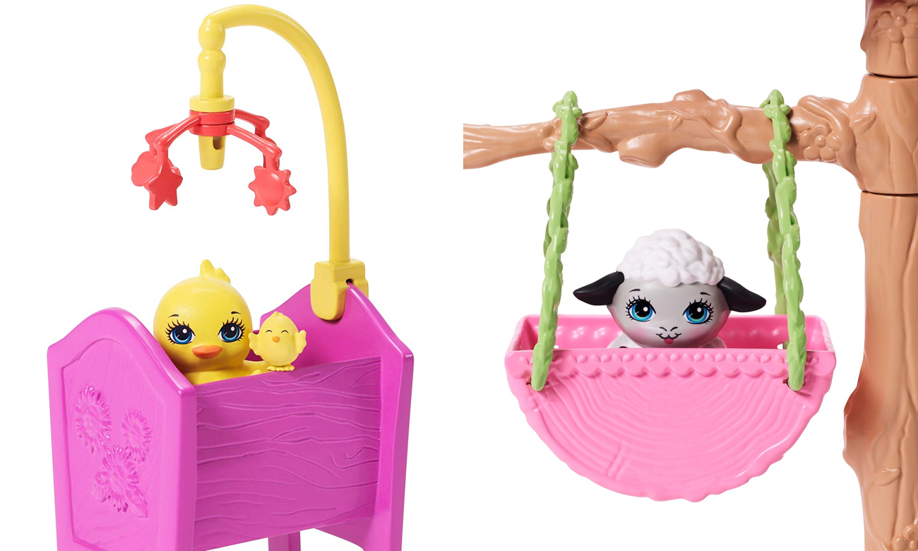 enchantimals zestaw z lalką i 4 zwierzątkami