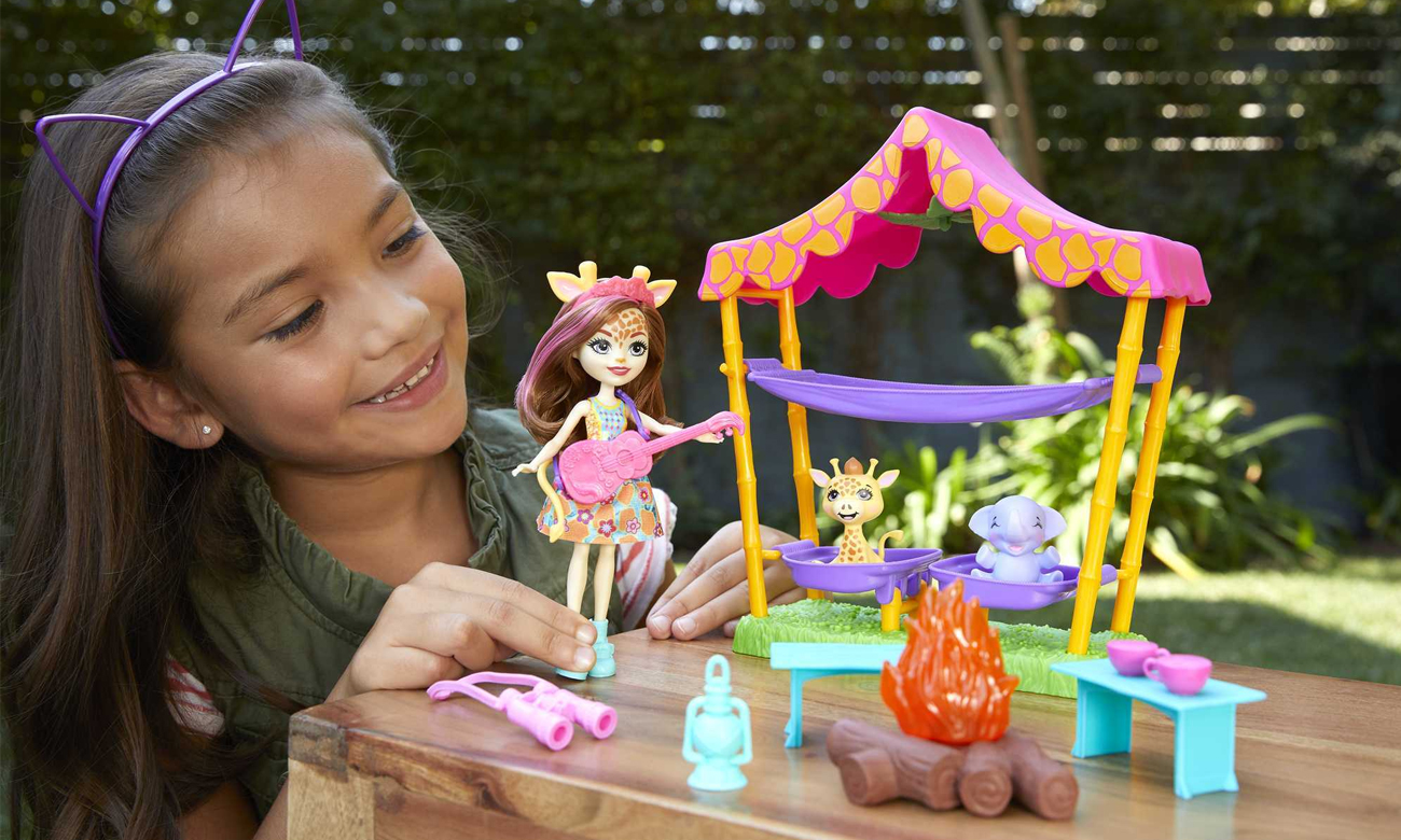 Mattel Enchantimals Biwak na sawannie Zestaw i Lalka