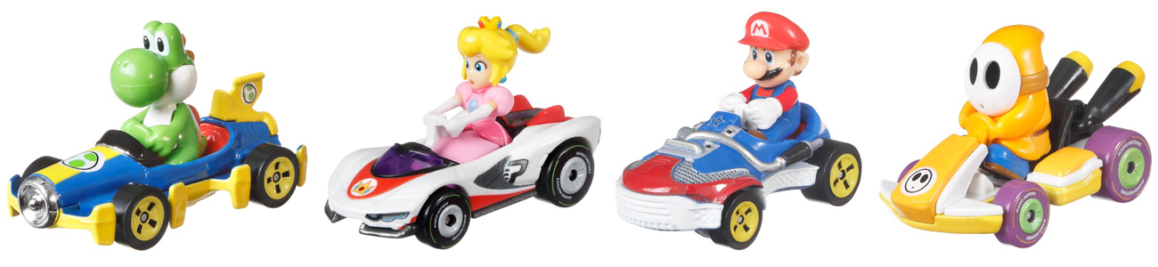 Hot Wheels Mario Kart 4-pak pojazdów