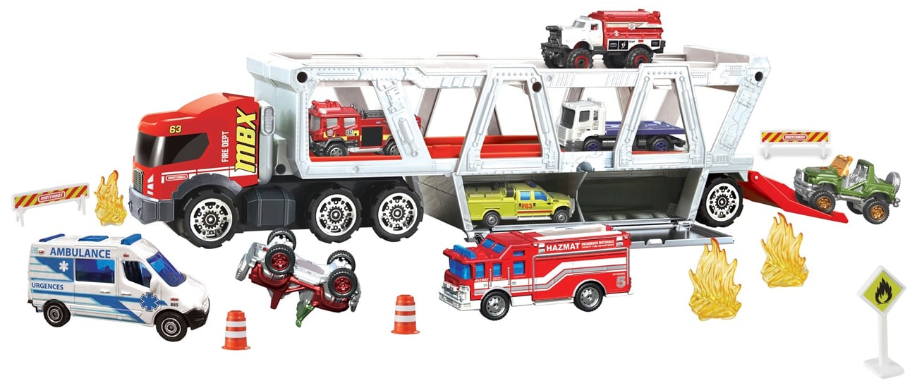 Mattel Matchbox Transporter Wóz strażacki