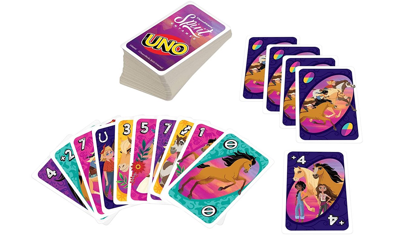 Mattel Karty Uno Spirit Mustang Duch Wolności