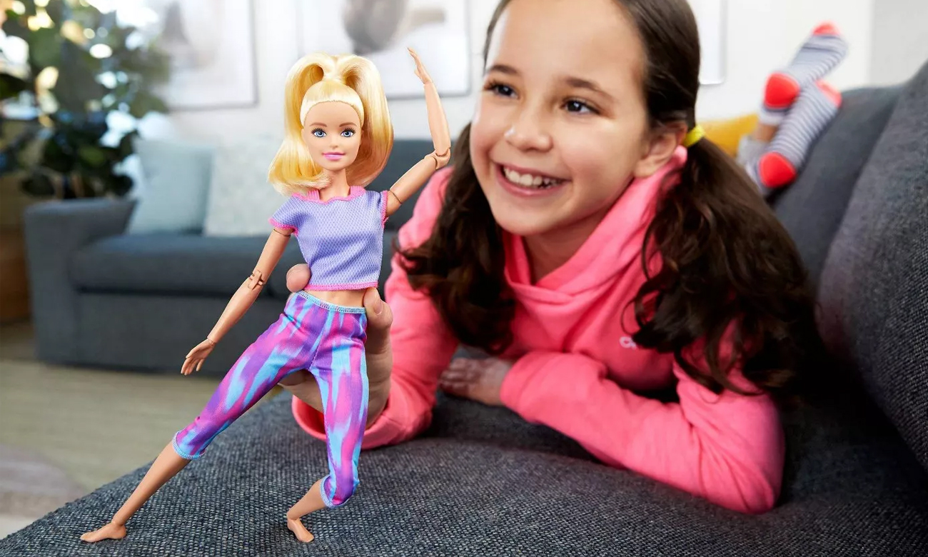 Mattel Barbie Lalka Made to Move Fioletowe ubranko