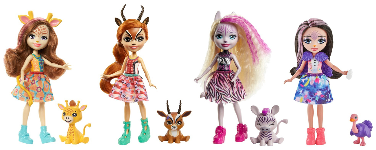 Mattel Enchantimals Przyjaciele z Promiennej Sawanny Wielopak lalek