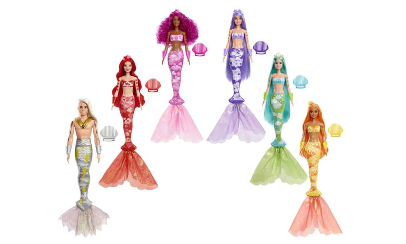 Mattel Barbie Color Reveal Lalka Kolorowa syrenka