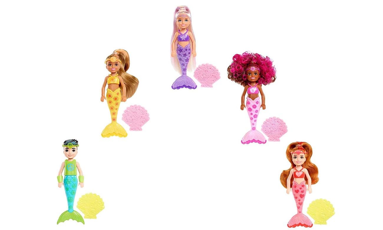 Mattel Barbie Color Reveal Lalka Chelsea Kolorowa syrenka