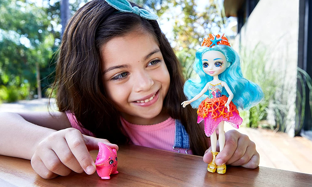 Mattel Enchantimals Starla Starfish + figurka Beamy