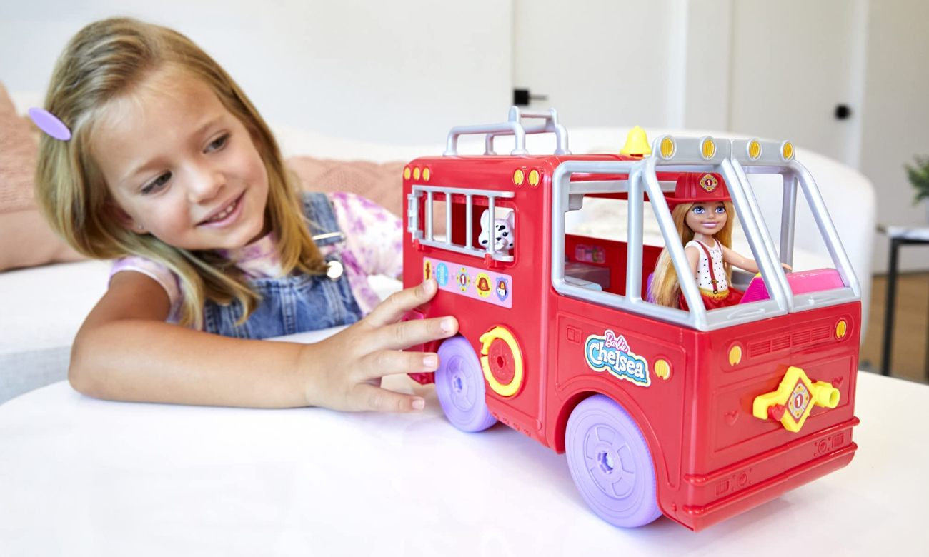 Mattel Barbie Chelsea Wóz strażacki + lalka