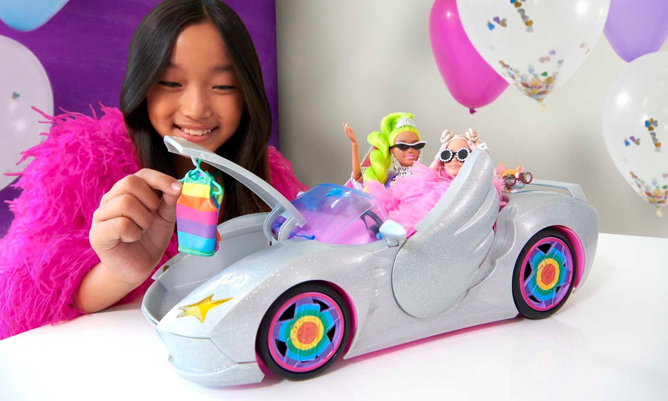 Mattel Barbie Extra Kabriolet gwiazd + akcesoria