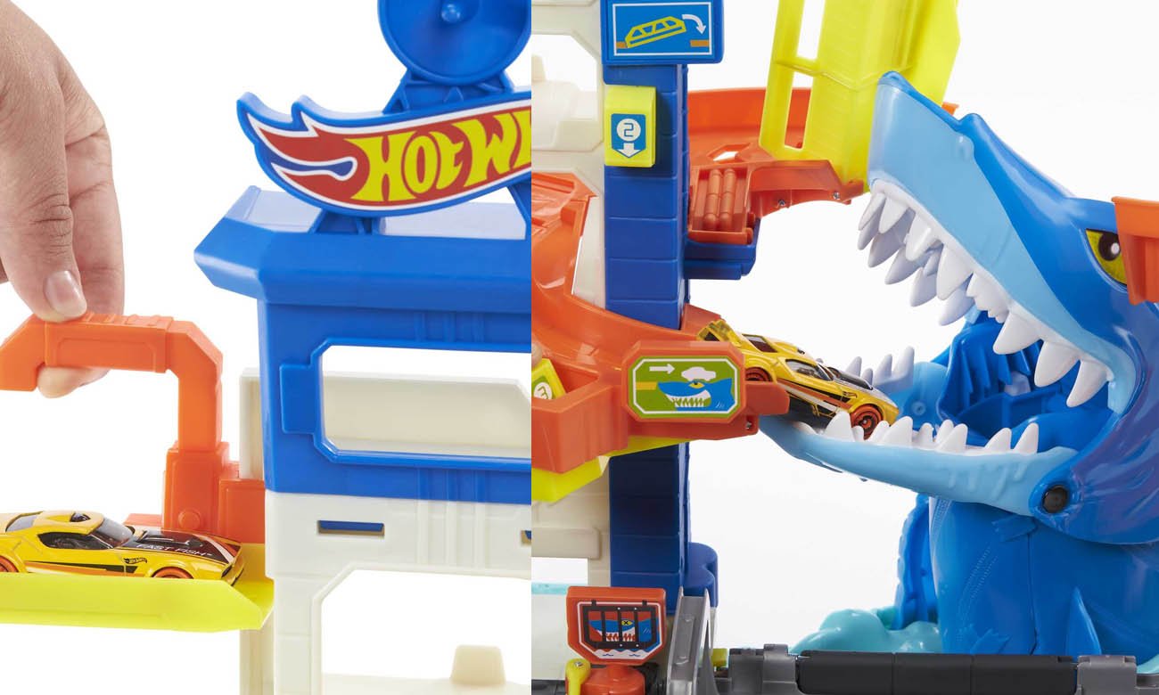 hot wheels zestaw z rekinem