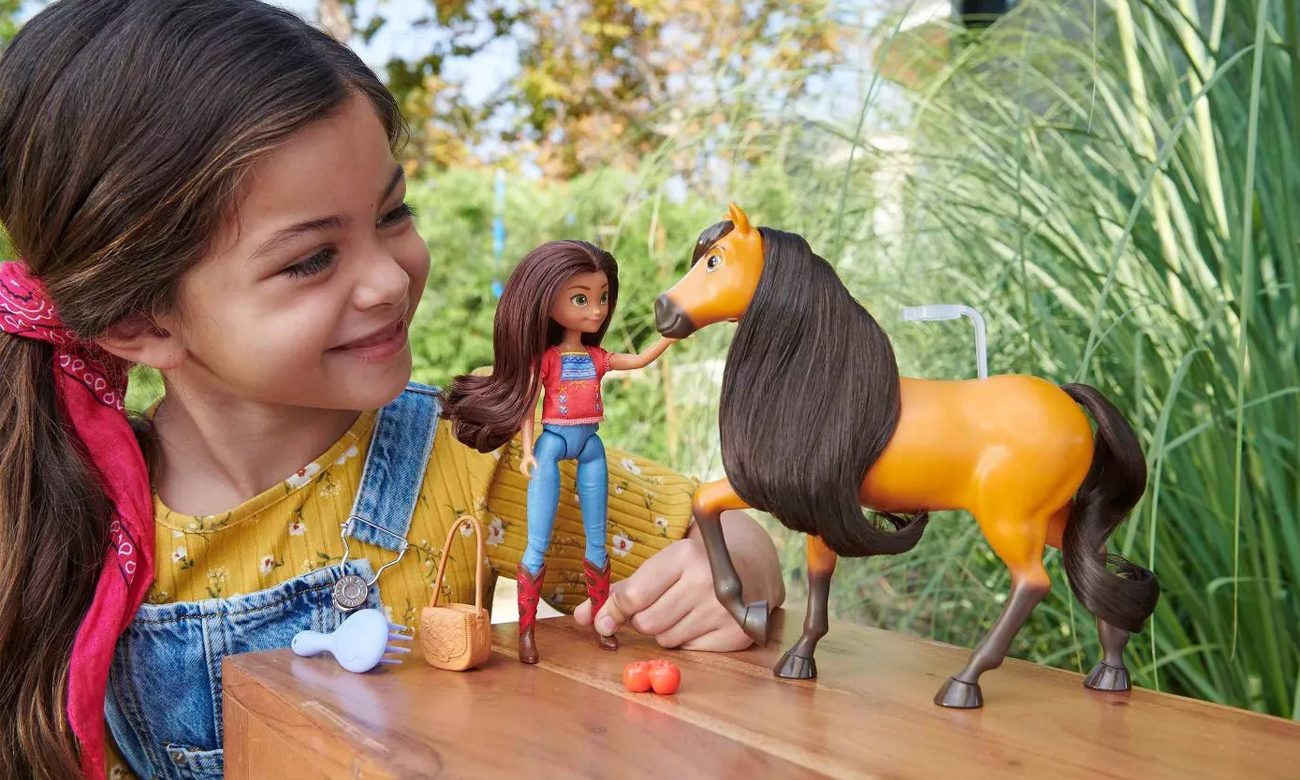 Mattel Spirit Mustang: Duch wolności Lucky i Duch Lalka + koń