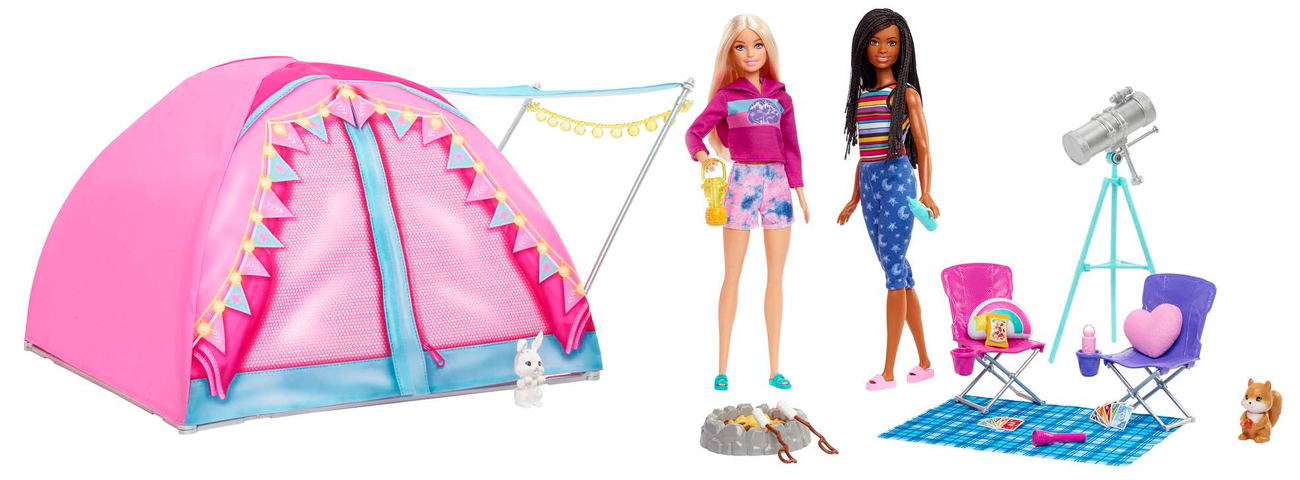 Mattel Barbie Kempingowy namiot Zestaw 2 lalki