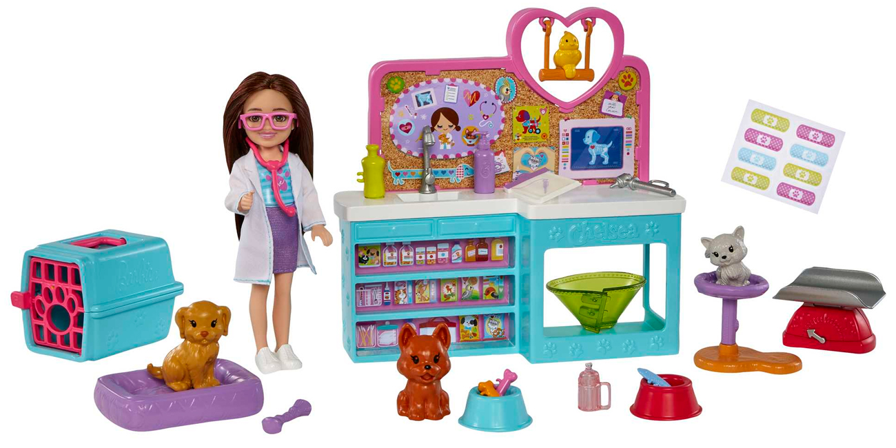 Mattel Barbie Weterynarz Zestaw ze zwierzątkami