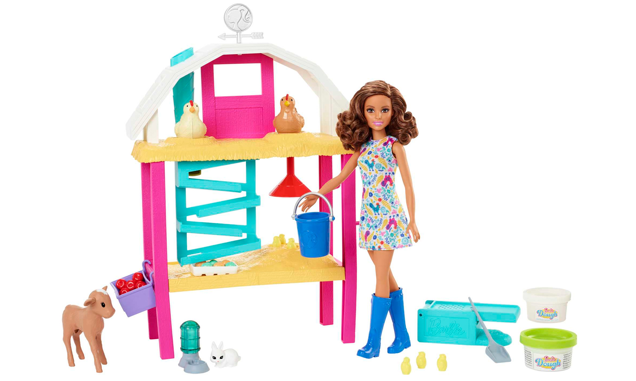 Mattel Barbie Zestaw Farma radosnych kurek + lalka HGY88