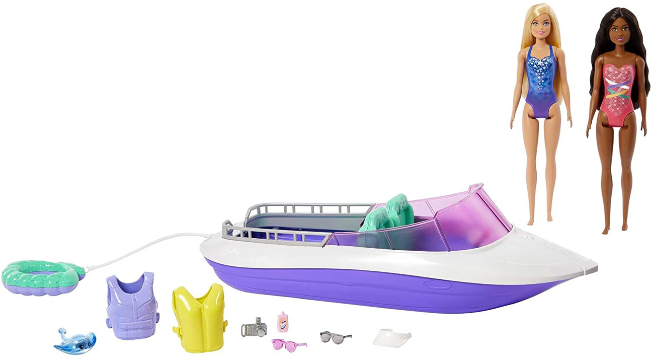 Mattel Barbie Zestaw filmowy 2 lalki + łódź
