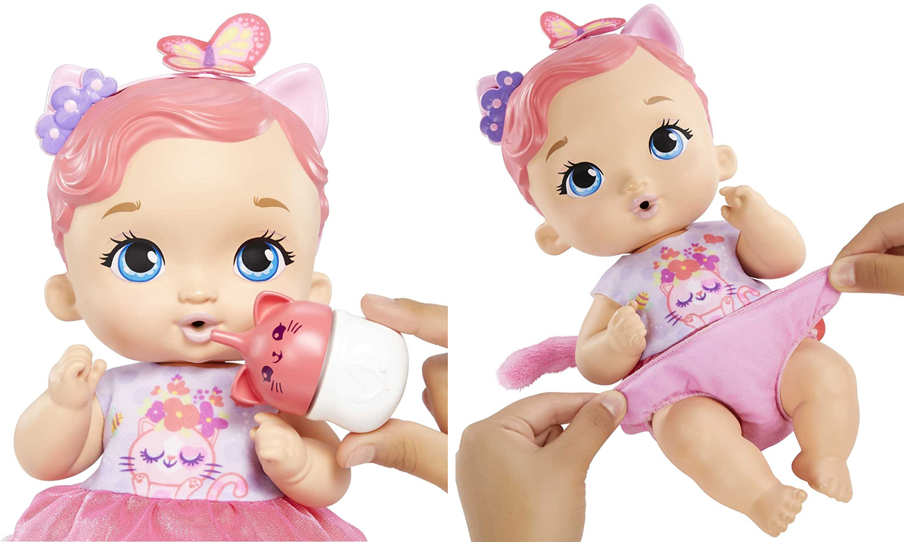 Mattel Bobasek-Kotek Karmienie i przewijanie lalka