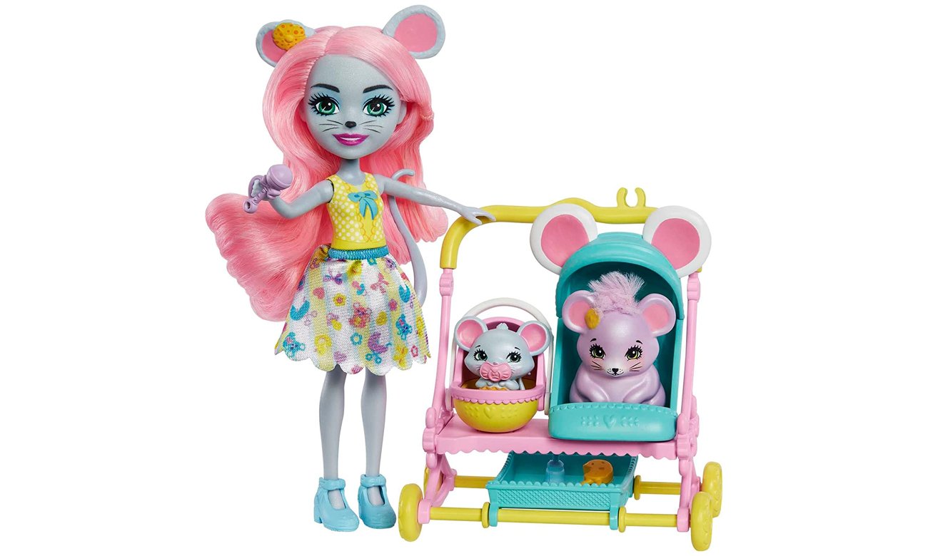 Mattel Enchantimals Wózek małych myszek Zestaw historyjka