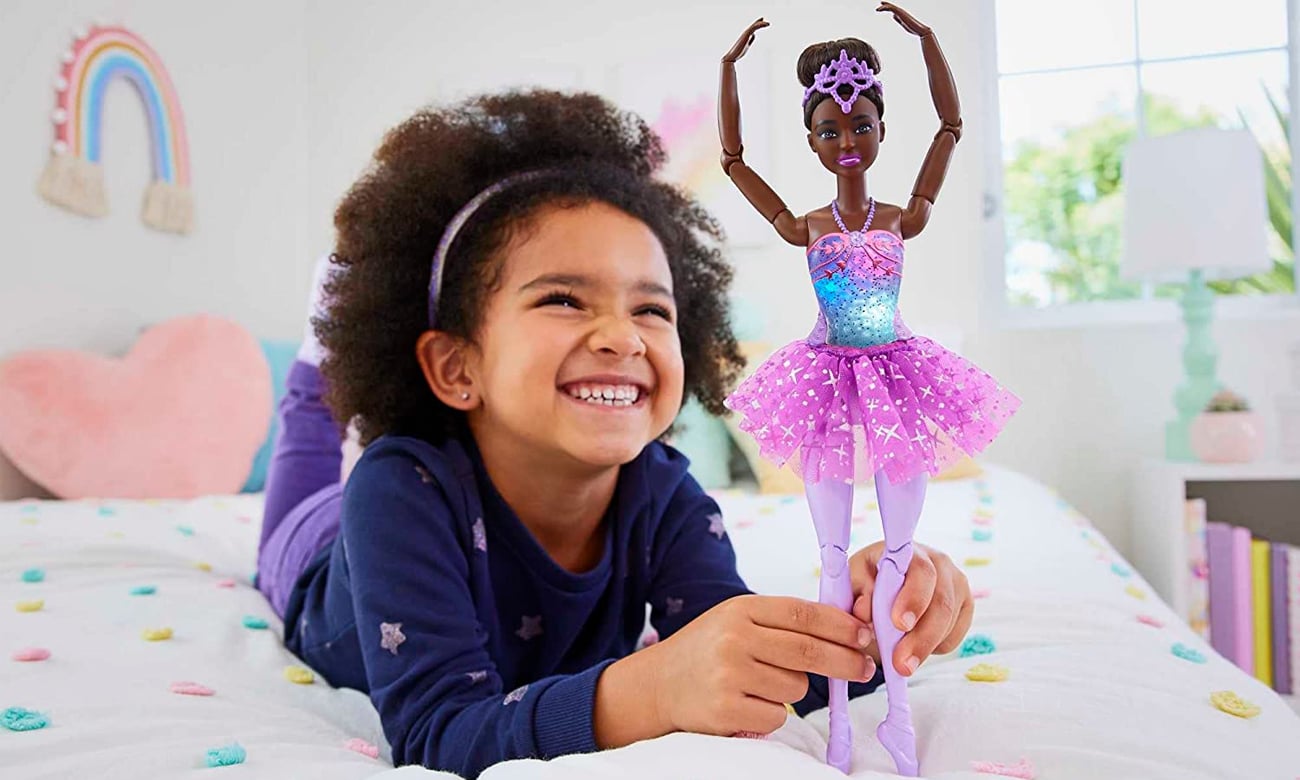 Mattel Barbie Baletnica Magiczne światełka Lalka Brunetka