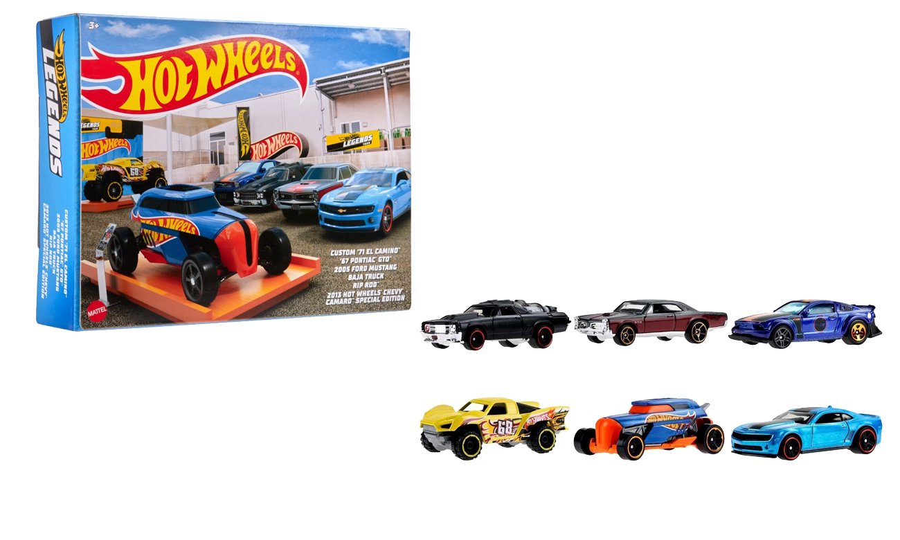 Hot Wheels Legends 6-pak tematyczny - Pojazdy, tory i garaże - Sklep