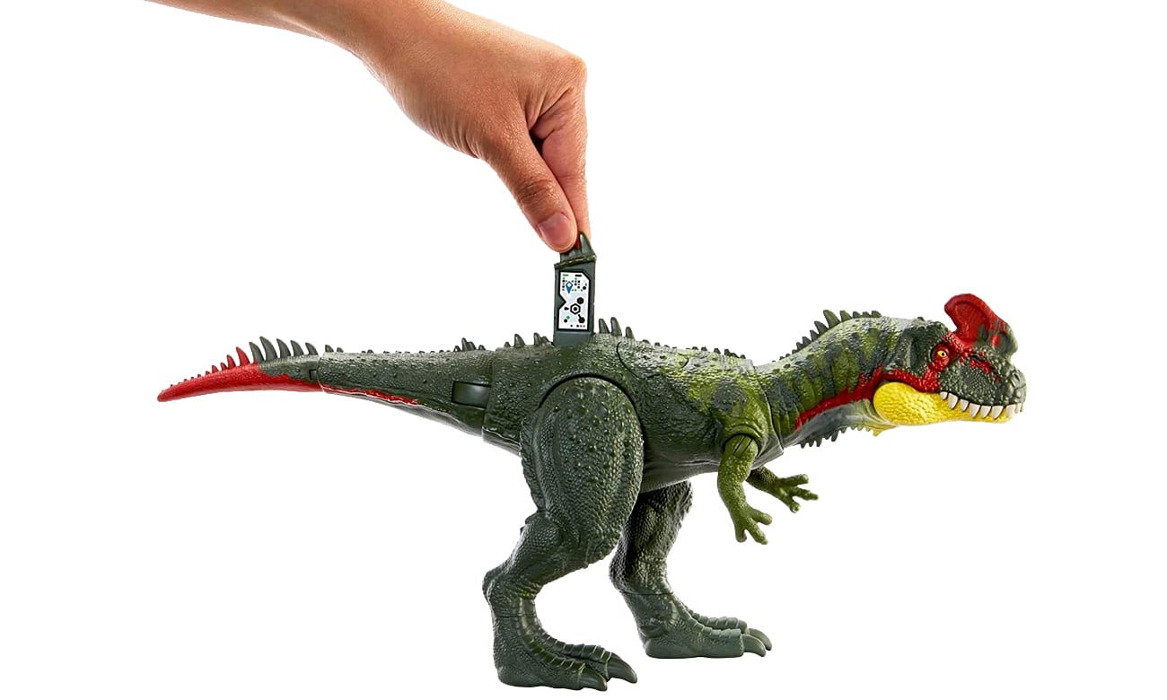 Mattel Jurassic World HLP25 Sinotyrannus Mega Action, Statuetta Dinosauro 35 Cm Con Attacchi E Scansione AR, Per Bambini 4+ Anni