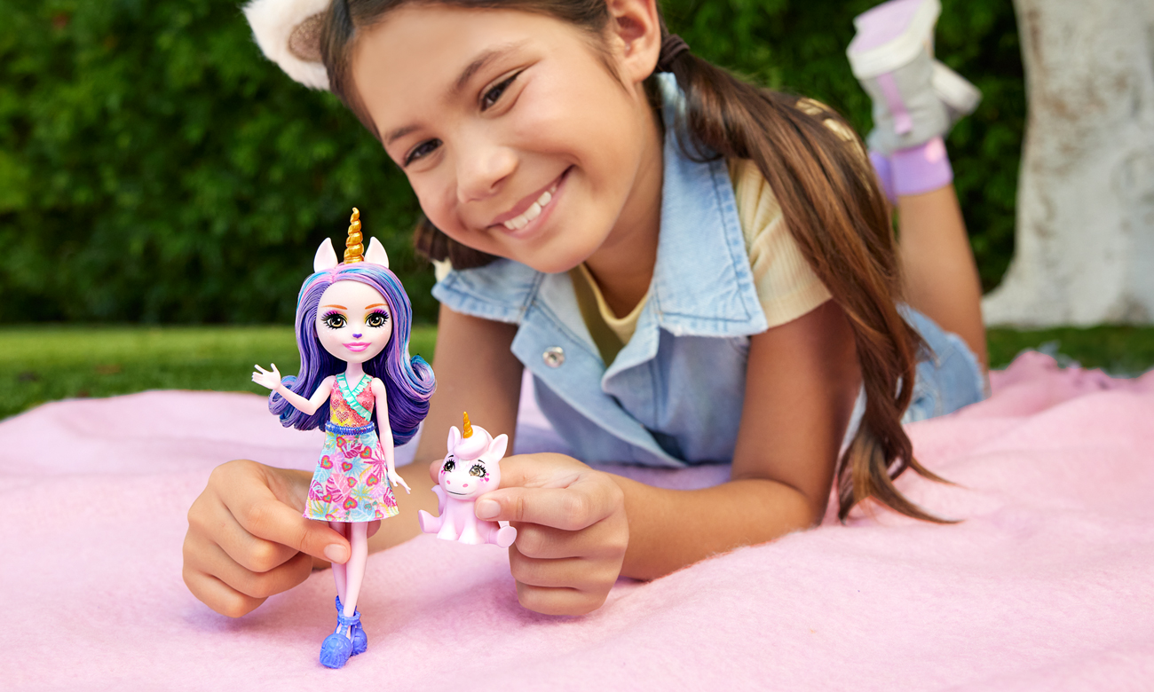 Mattel Enchantimals Lalka Jednorożec + zwierzątko