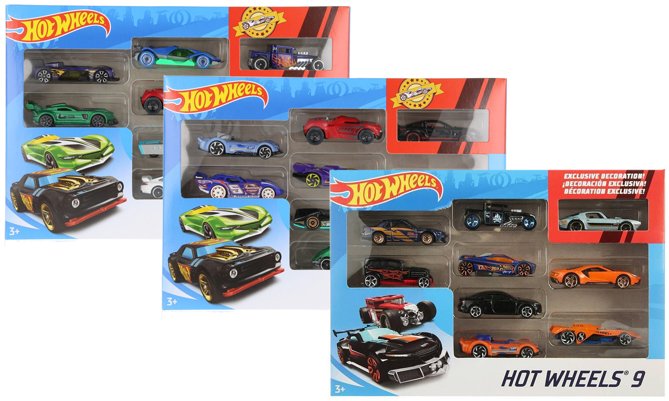 Mattel Hot Wheels Zestaw samochodzików 9-cio pak