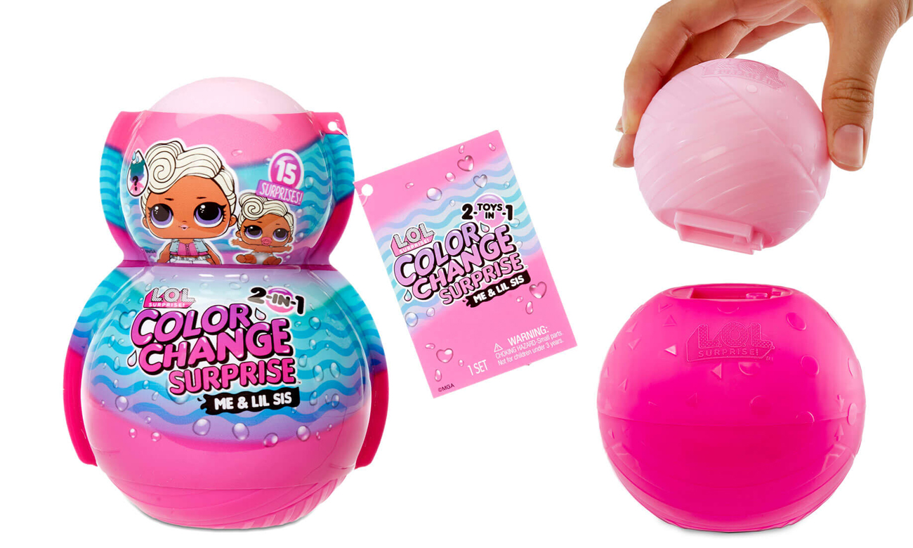 MGA L.O.L Surprise Color Change 2w1 Me & My Doll + Lil Sis