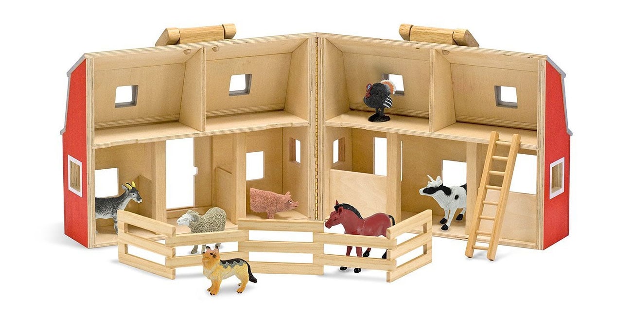 Drewniana Stajnia i Farma ze Zwierzętami Melissa & Doug 13700