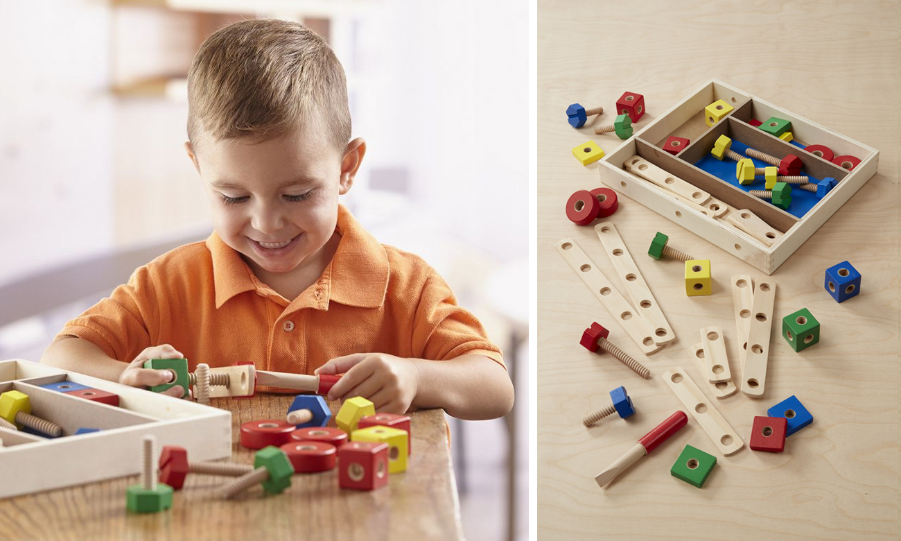 drewniane klocki konstruktor Melissa & Doug 15151
