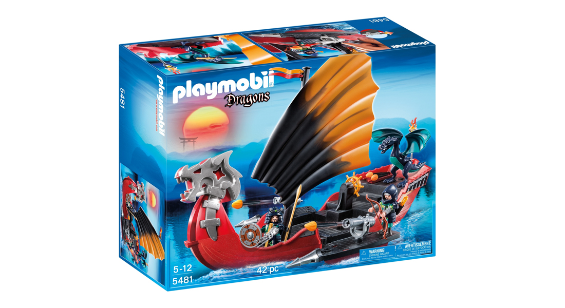 Zestaw klocków Playmobil Smoczy statek wojenny 5481