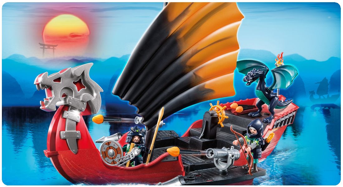 Zestaw figurek Playmobil Smoczy statek wojenny 5481