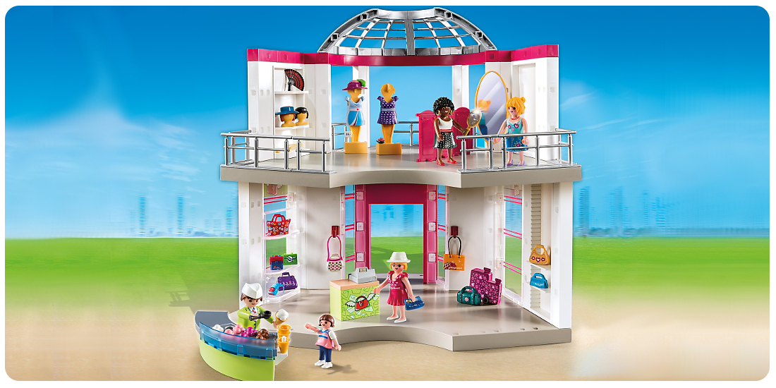 PLAYMOBIL Małe centrum handlowe z wyposażeniem Klocki PLAYMOBIL