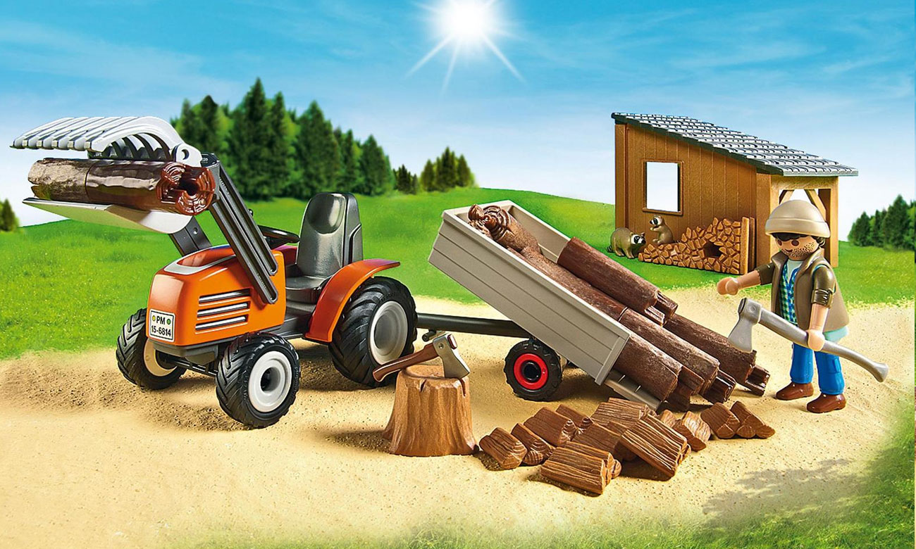 playmobil drwal w lesie zestaw
