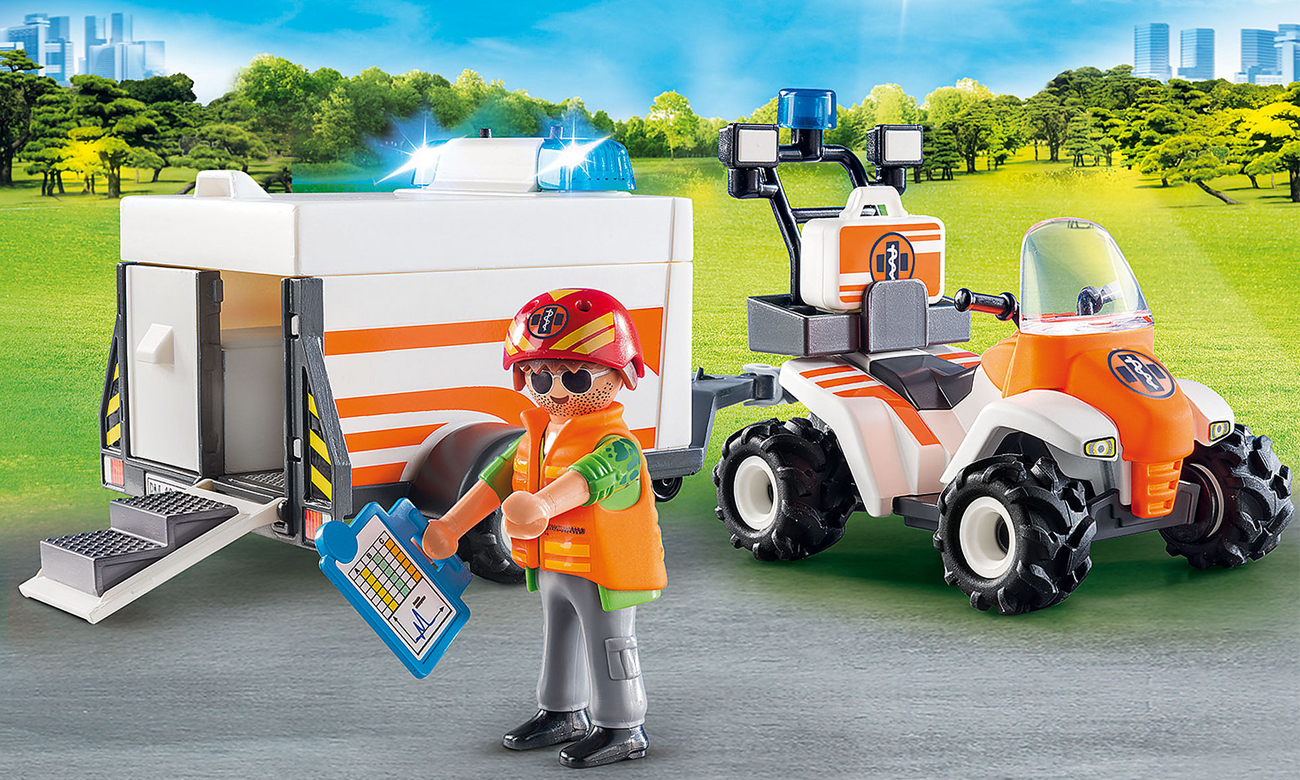 PLAYMOBIL Quad ratowniczy z przyczepą