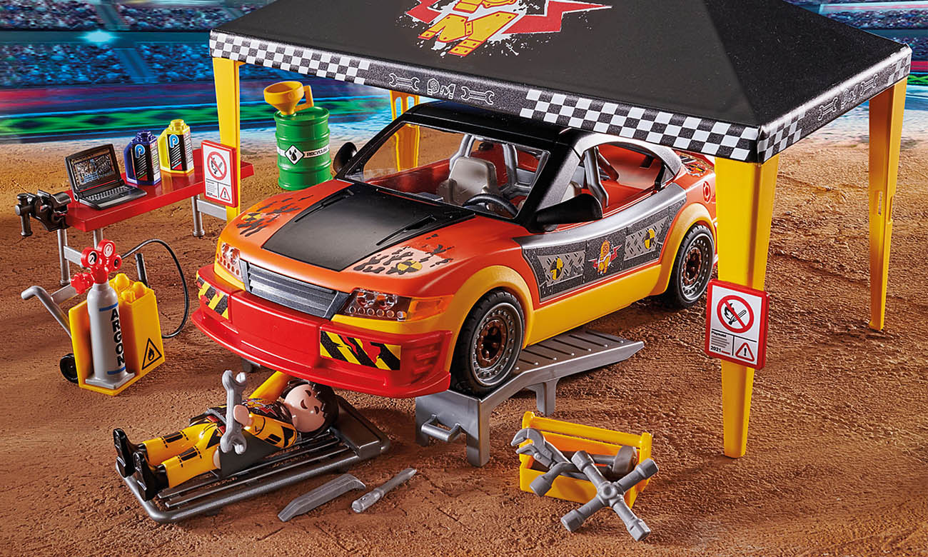 playmobil Pokaz kaskaderski Namiot serwisowy